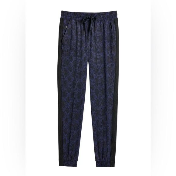 Athleta Printed Brooklyn Jogger in Dress Blue and Black Python Pants 6 - Picture 3 of 14